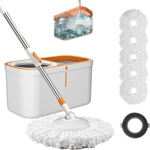 Floor Spin Mop and Bucket Set