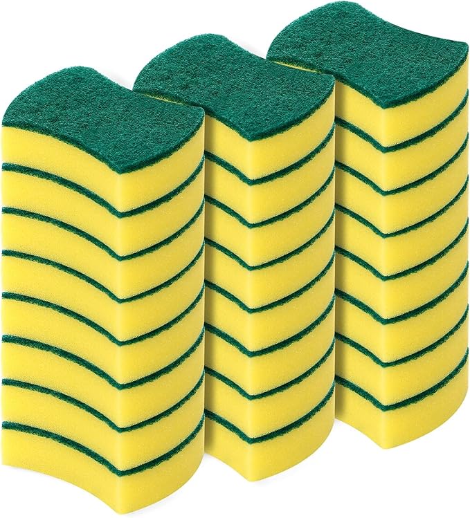 Kitchen Cleaning Sponges,24 Pack Eco Non-Scratch for Dish