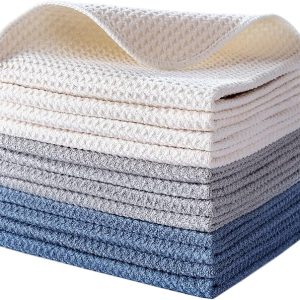Premium Microfiber Kitchen Dish Cloth Waffle Weave 12 Pack